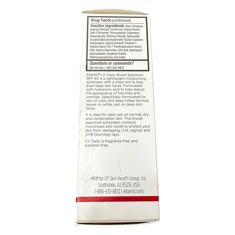 EltaMD UV Daily SPF 40 Deep Tinted Face Sunscreen 1.7oz Hyaluronic Acid NEW - Picture 4 of 4